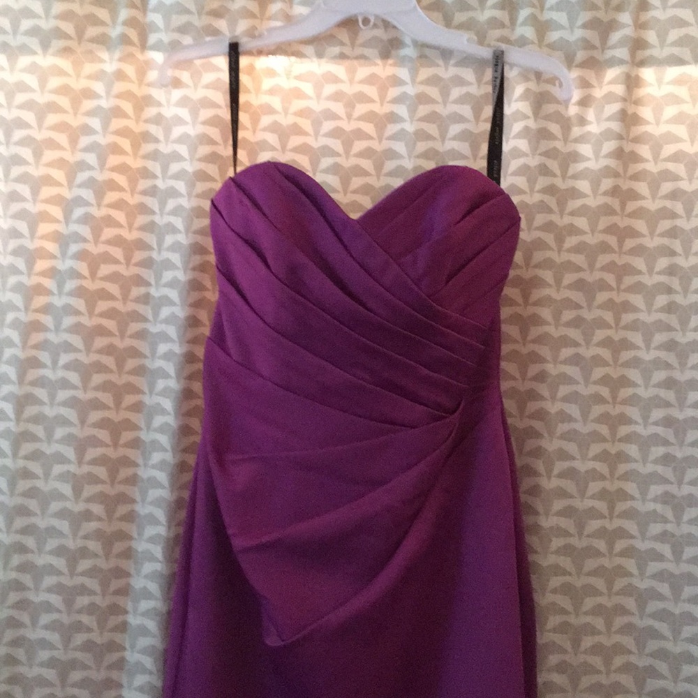 Purple sweetheart strapless mermaid dress